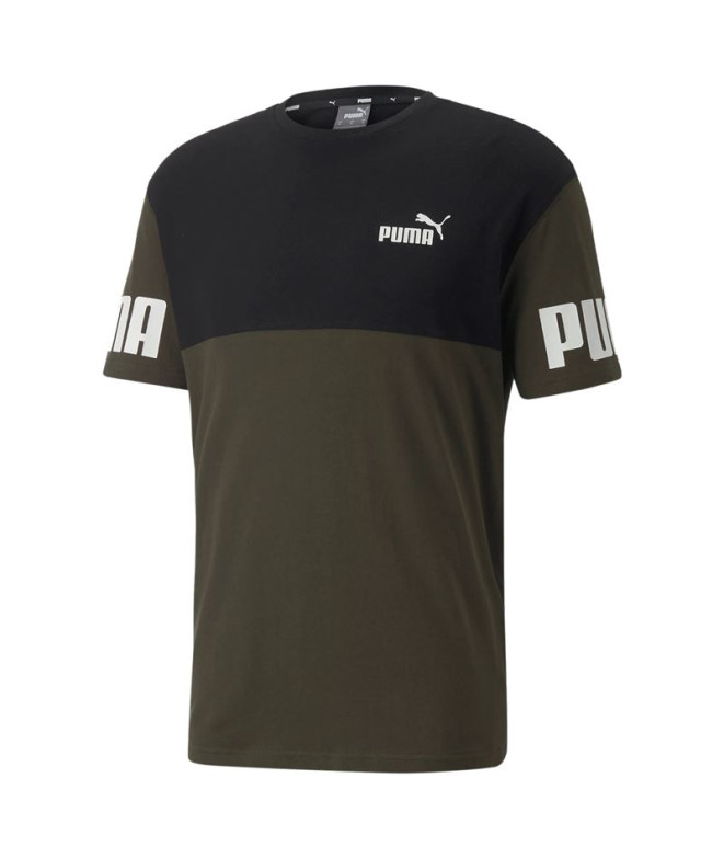 Camiseta Puma Power Colorblock Hombre BK