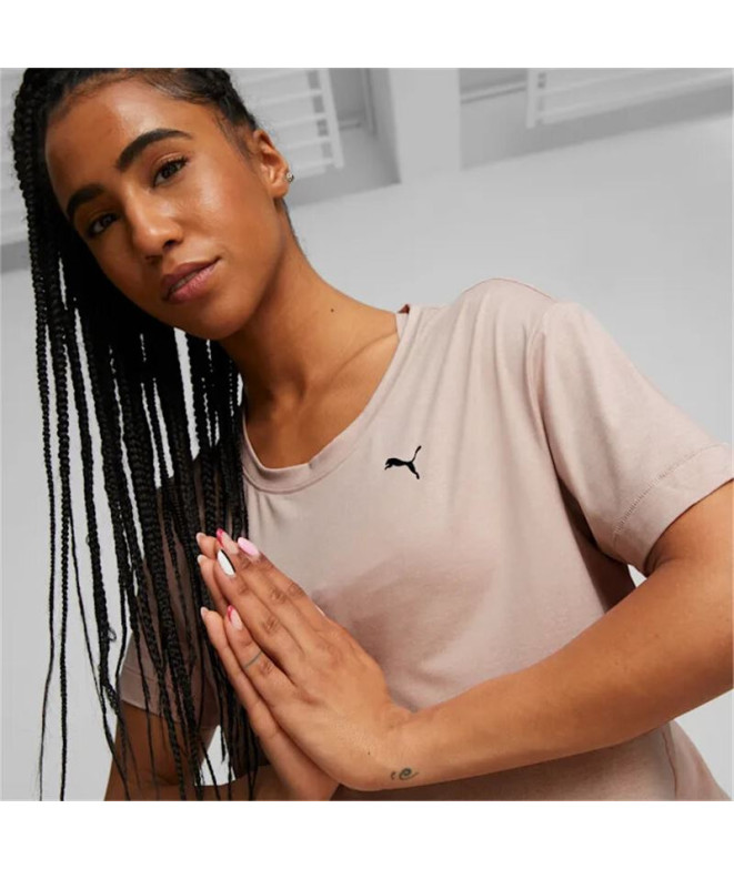 Camiseta por fitness Puma Studio Trend Mulher Rosa