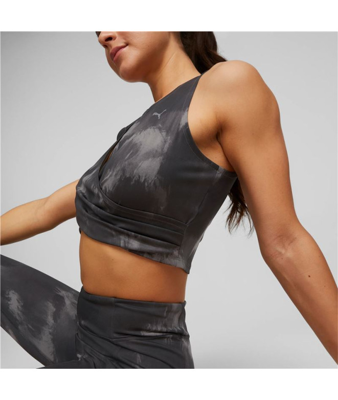 Top by fitness Puma Studio Crop Femme Black