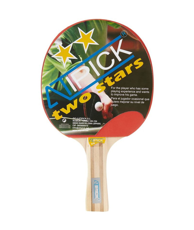 Pagaie de ping-pong Atipick Starter 2**, caoutchouc lisse 1,5 mm