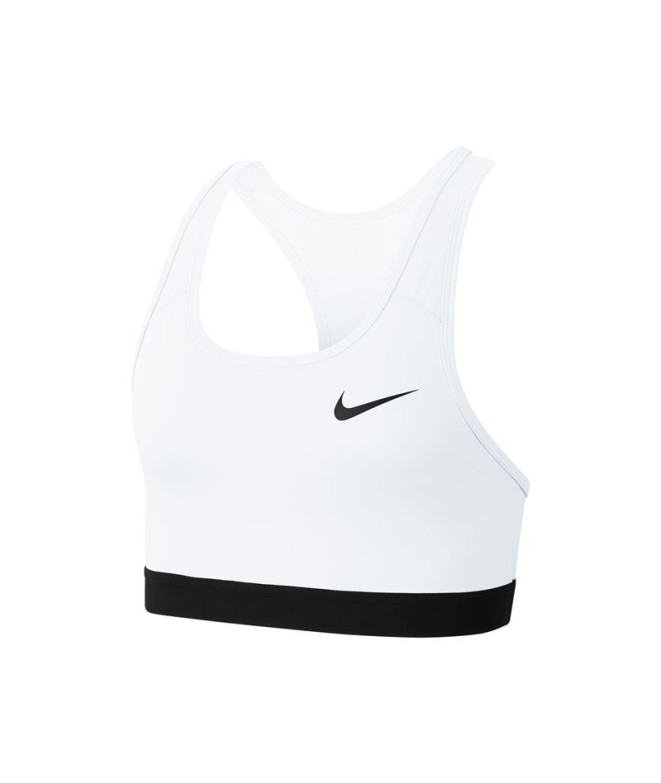Soutien-gorge de sport Nike Swoosh Femme Blanc