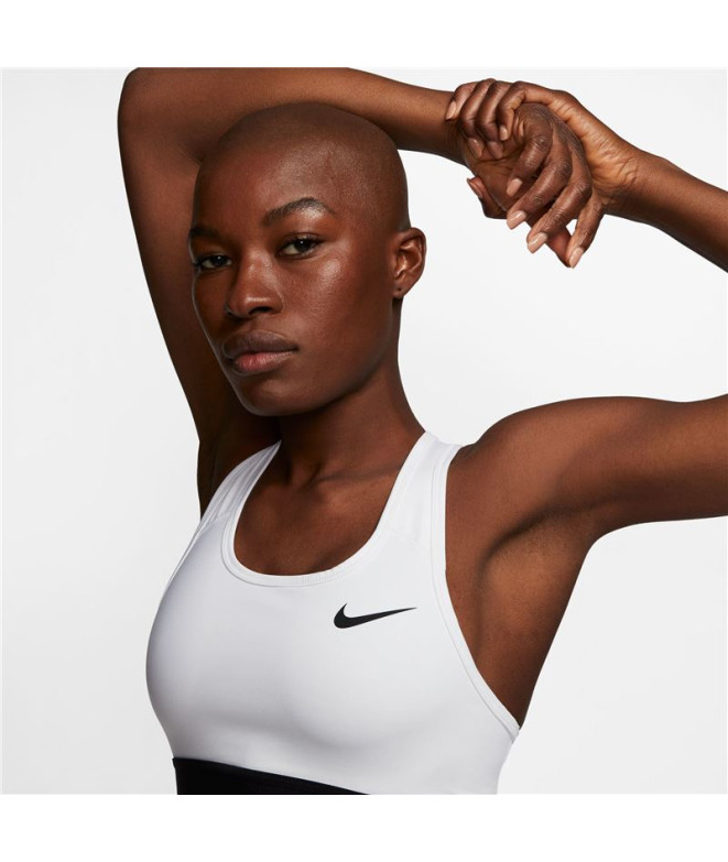 Sujetador deportivo Nike Swoosh Mujer White
