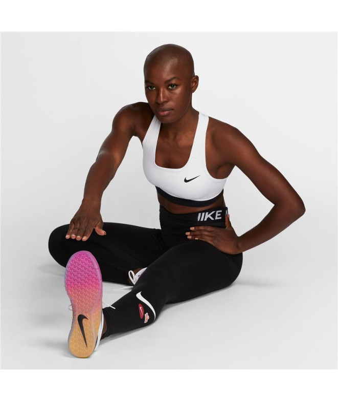 Sujetador deportivo Nike Swoosh Mujer White