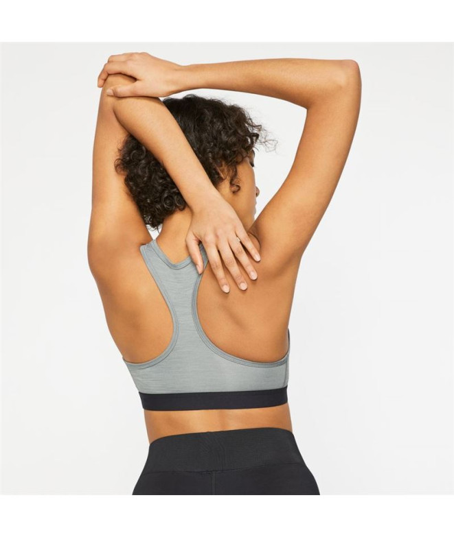 Sujetador Deportivo Nike Swoosh Mujer Grey