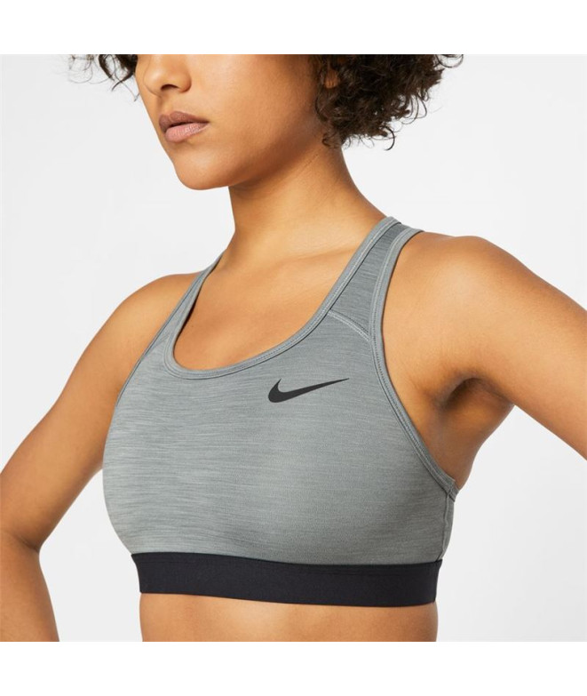 Sujetador Deportivo Nike Swoosh Mujer Grey