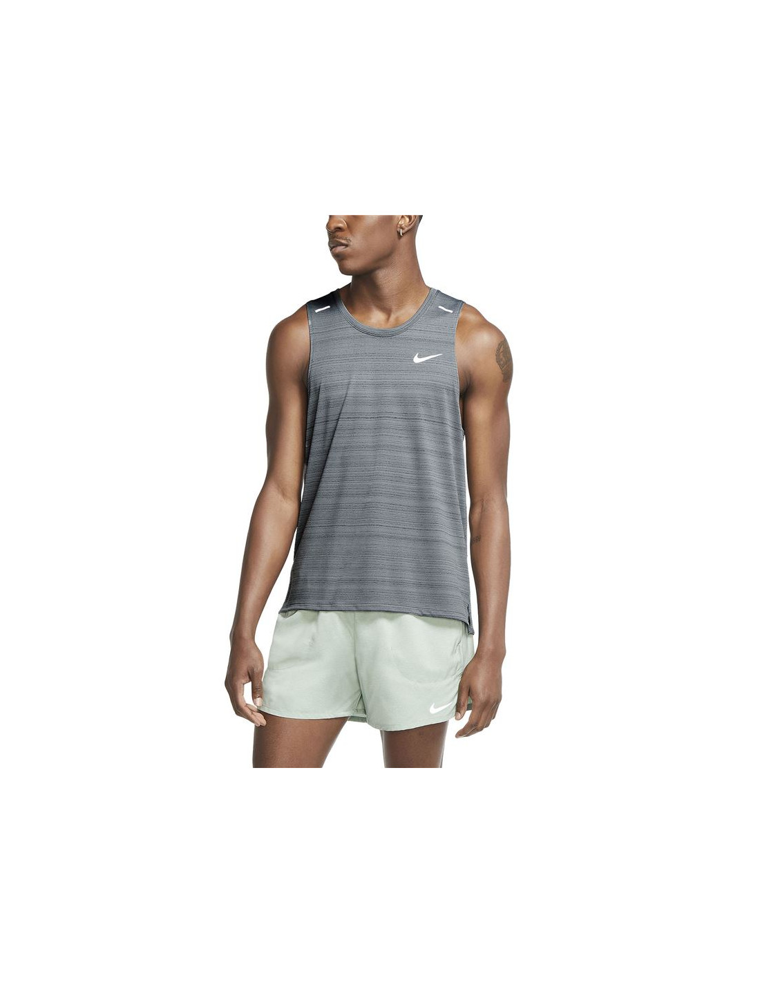 Alargar riqueza Explícito ᐈ Camiseta Nike Dri-FIT Miler Hombre Grey – Atmosfera Sport©