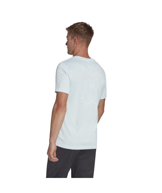 Camiseta adidas 3-Bar Graphic Hombre Blue