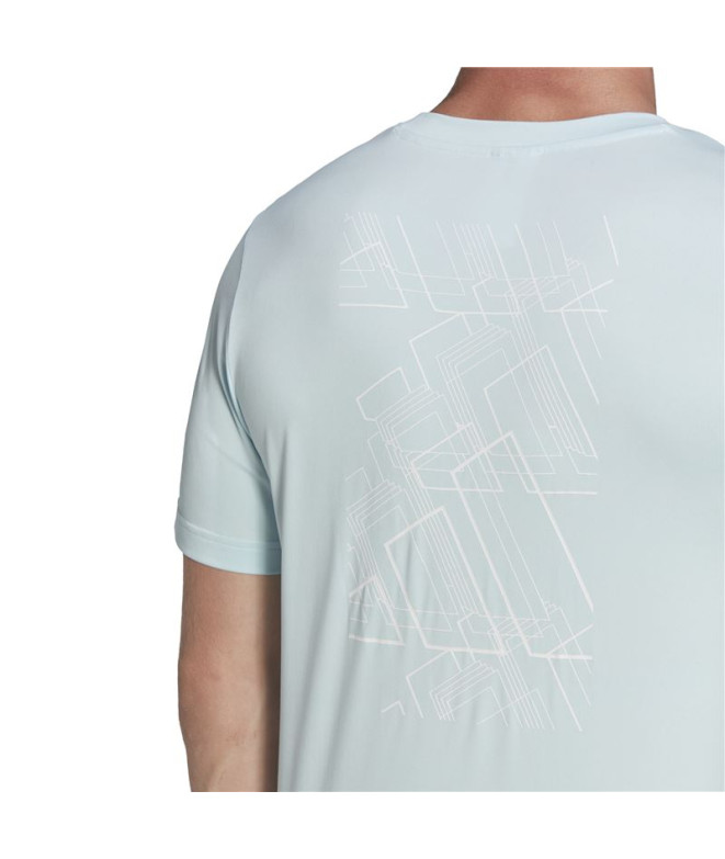 Camiseta adidas 3-Bar Graphic Hombre Blue