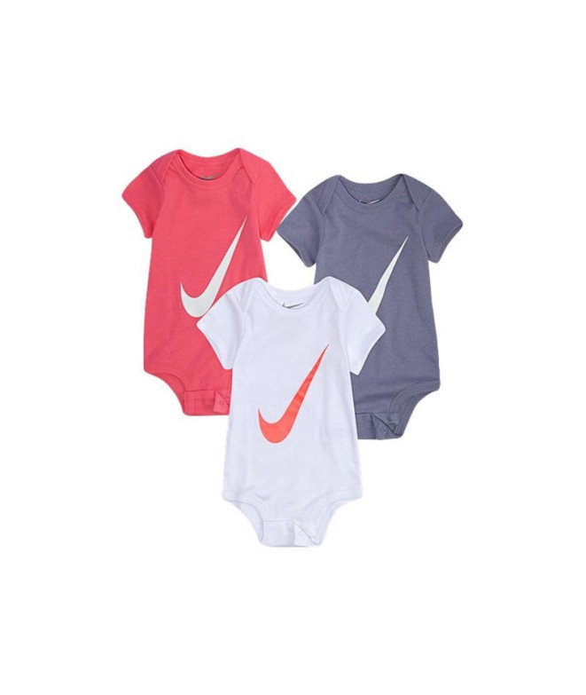 Bodysuits Nike Kids 3 Packs Baby Red