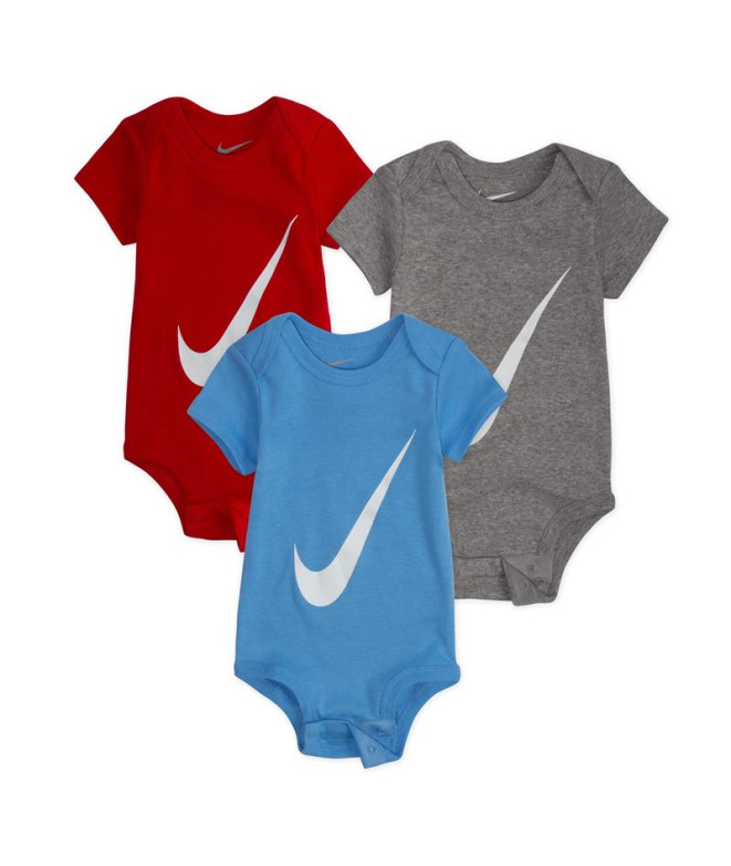 Bodys Nike Kids 3 Packs Azul bebé