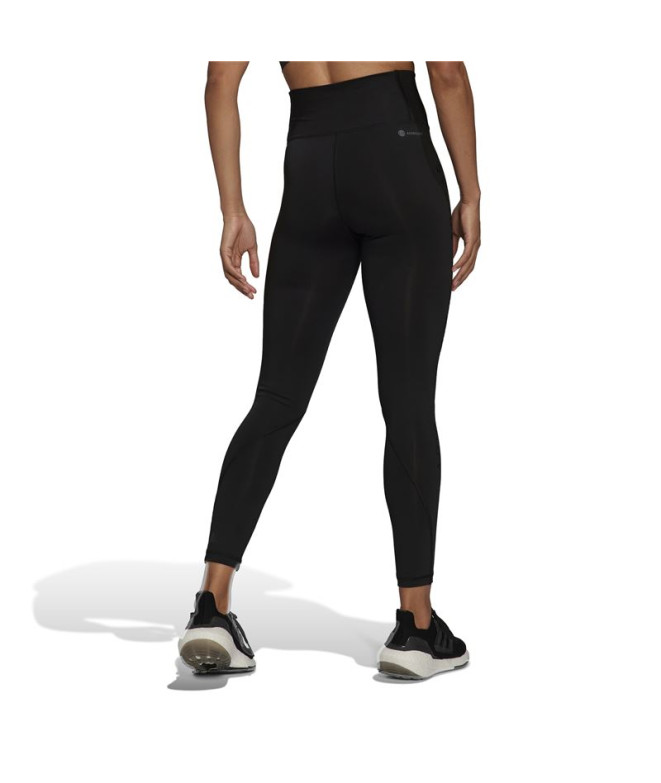 Calças adidas 7/8 Own Colorblock Preto para mulher