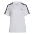 Camiseta adidas Mulher Essentials Slim 3-Stripes Branco