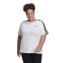 Camiseta adidas Mulher Essentials Slim 3-Stripes Branco