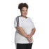 Camiseta adidas Mulher Essentials Slim 3-Stripes Branco
