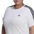 Camiseta adidas Mulher Essentials Slim 3-Stripes Branco