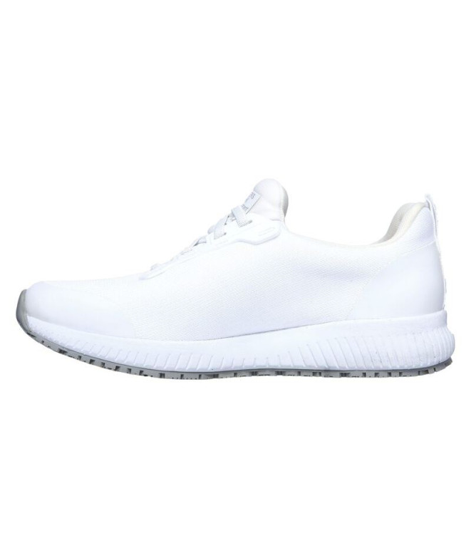 Chaussures Skechers Squad Sr Femme White Flat Knit