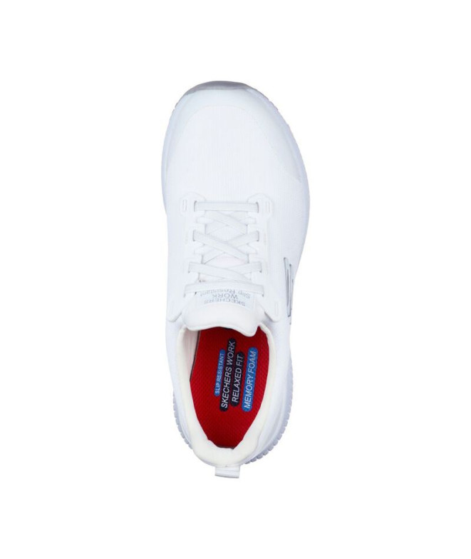 Chaussures Skechers Squad Sr Femme White Flat Knit