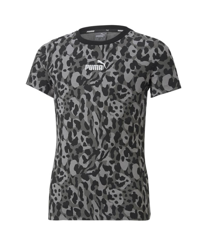 T-Shirt Puma Alpha AOP para rapariga Bk