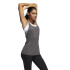 Camiseta Braces adidas 3 Stripes Tank Mulher Cinzento
