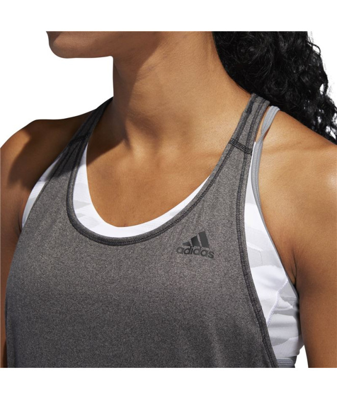 Camiseta Tirantes adidas 3 Stripes Tank Mujer Gris