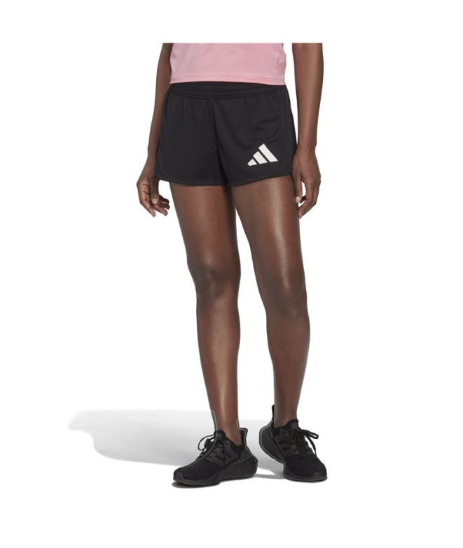 Calções adidas Pacer 3 Stripes Knit Women BK