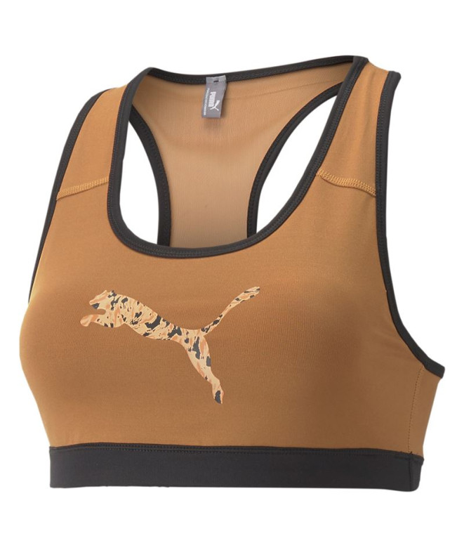 Sujetador Deportivo Puma Graphic 4Keeps Mujer Brown