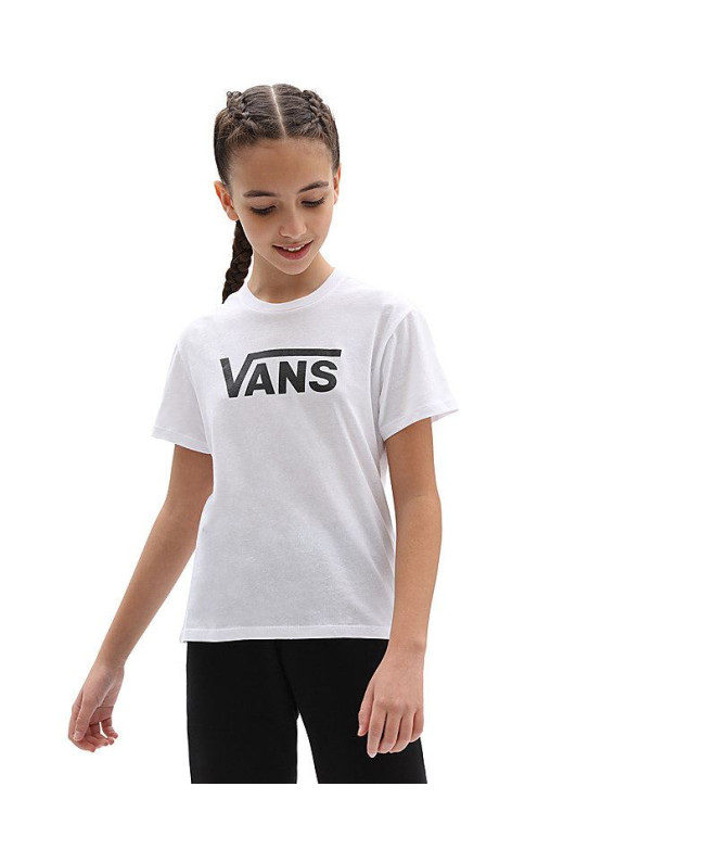 Camiseta Vans Flying V Crew Niña White