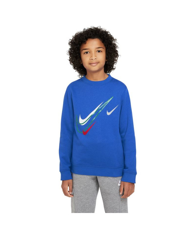 Sweatshirt Nike NSW SOS FLC CREW Garçon Bleu