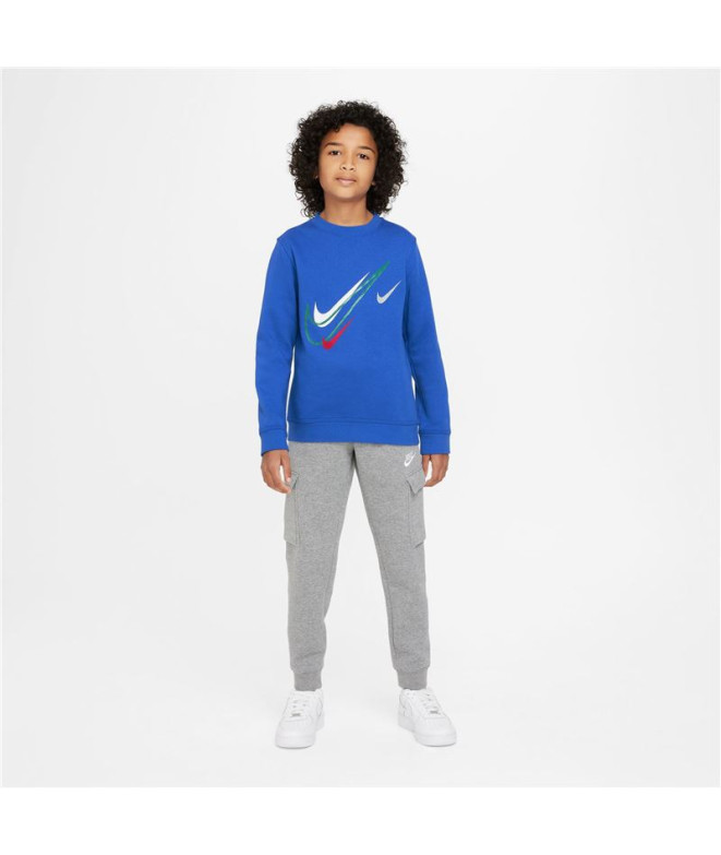 Sudadera Nike NSW SOS FLC CREW Niño Blue
