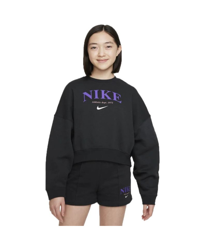 Sweatshirt Nike Sportswear Trend Girl Preto