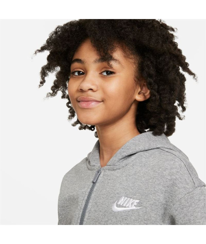 Casaco Nike Menina Sportswear Club Fleece Cinzento