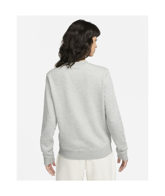 Sudadera Nike Sportswear Club Fleece Mujer Gris