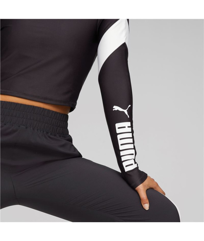 Camiseta Corta Puma Fit Eversculpt 1/4 Mulher Bk