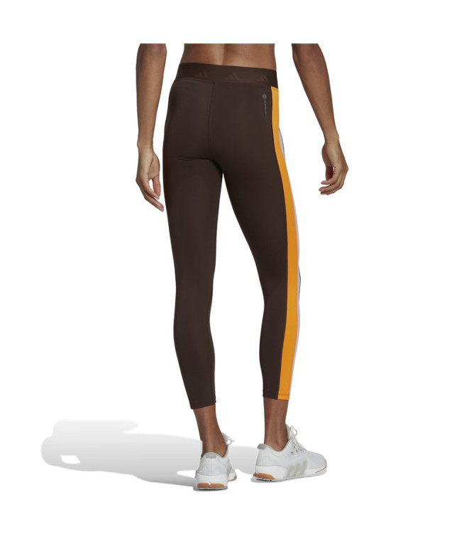 Collants adidas Hyperglam 7/8 Femme Marron