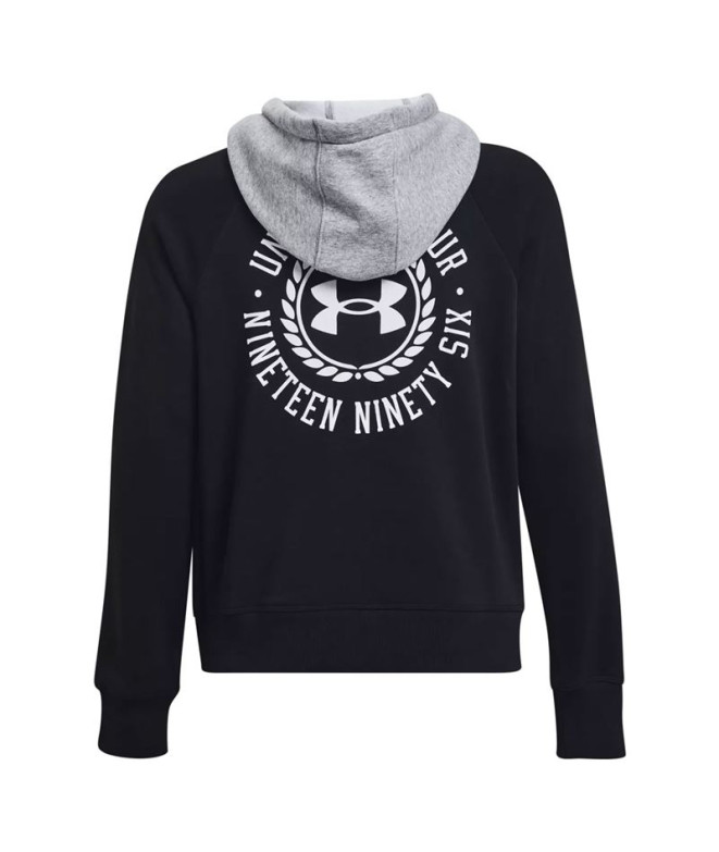 Sudadera Under Armour Rival Fleece CB Hoodie Negro