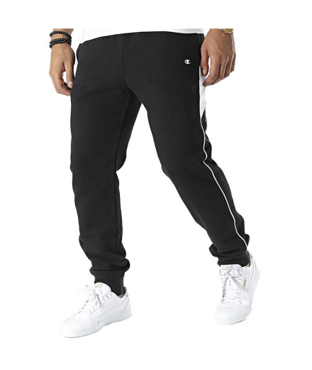 Pantalon Champion Rib Cuff Hommes BK WH Pantalon Champion Rib Cuff Hommes BK WH
