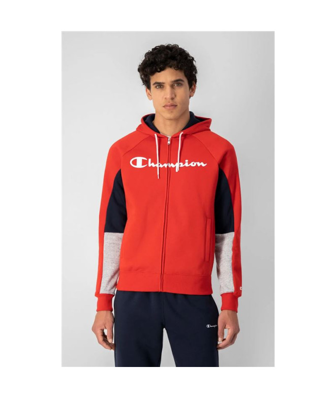 Tracksuit Champion Hooded Full Zip Men's Red