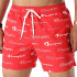 Fato de banho Champion Calções de Praia Homem Vermelho estampado