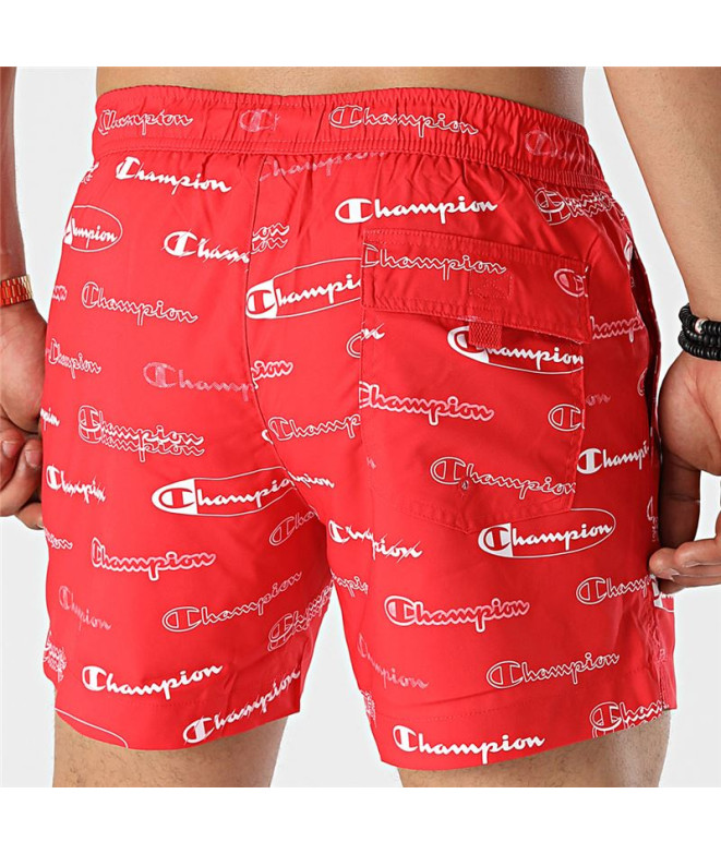 Bañador Champion Beachshort Hombre Red estampado