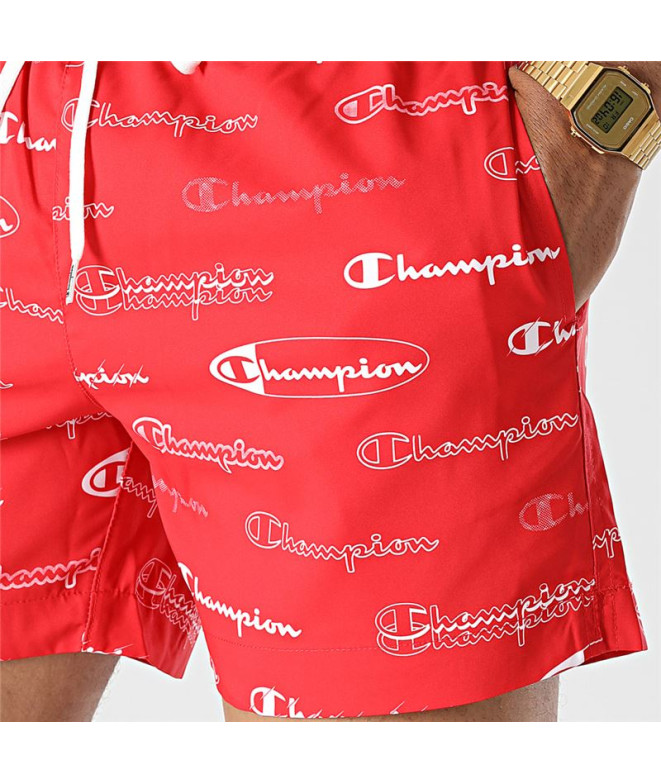Bañador Champion Beachshort Hombre Red estampado
