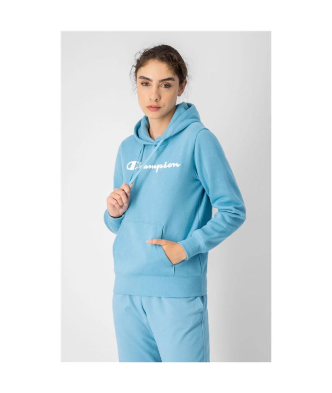 Sweatshirt Champion Mulher com capuz Azul