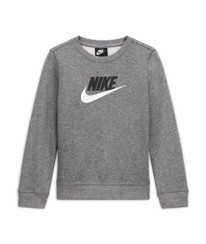 Moletom Nike Infantil Sportswear Club Fleece Cinzento