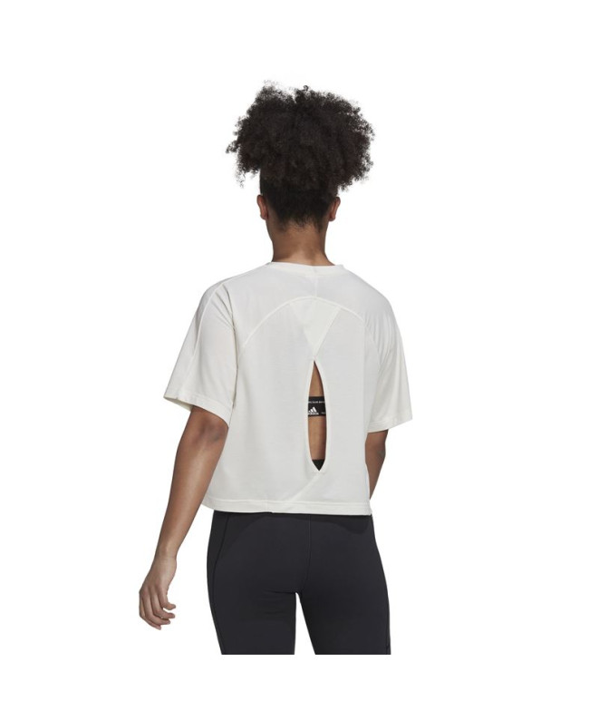 Camiseta adidas AEROREADY Wrap-Back Mujer White