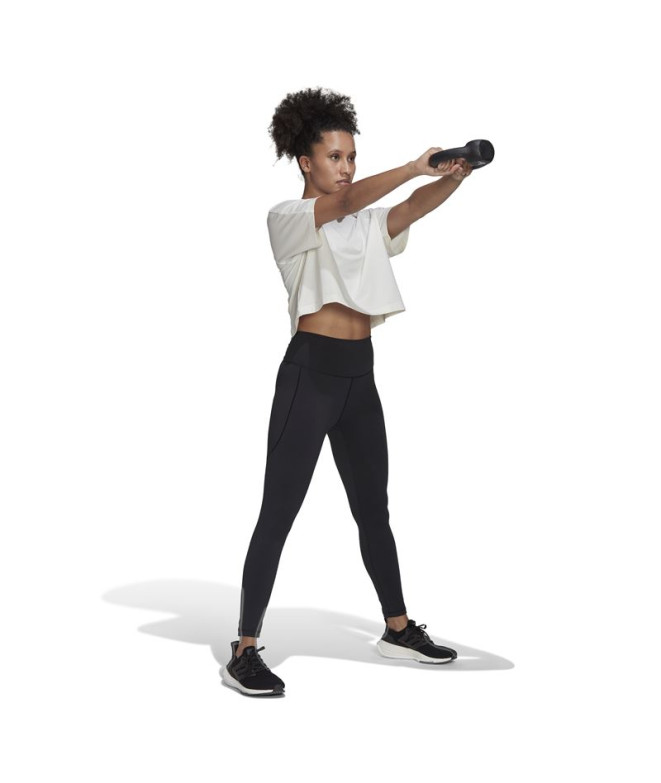 Camiseta adidas AEROREADY Wrap-Back Mujer White