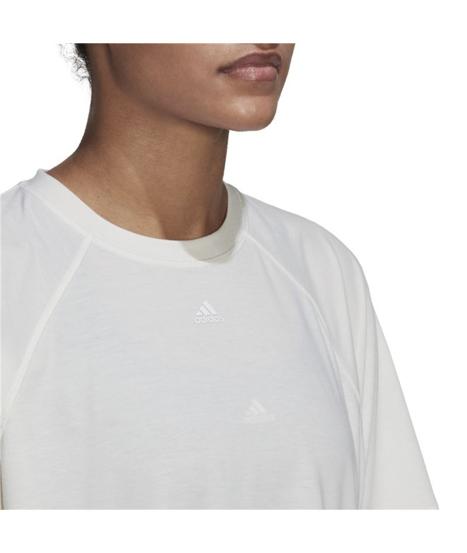 Camiseta adidas AEROREADY Wrap-Back Mujer White