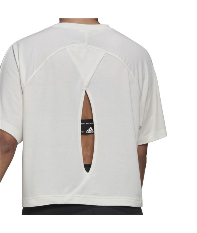 Camiseta adidas AEROREADY Wrap-Back Mujer White