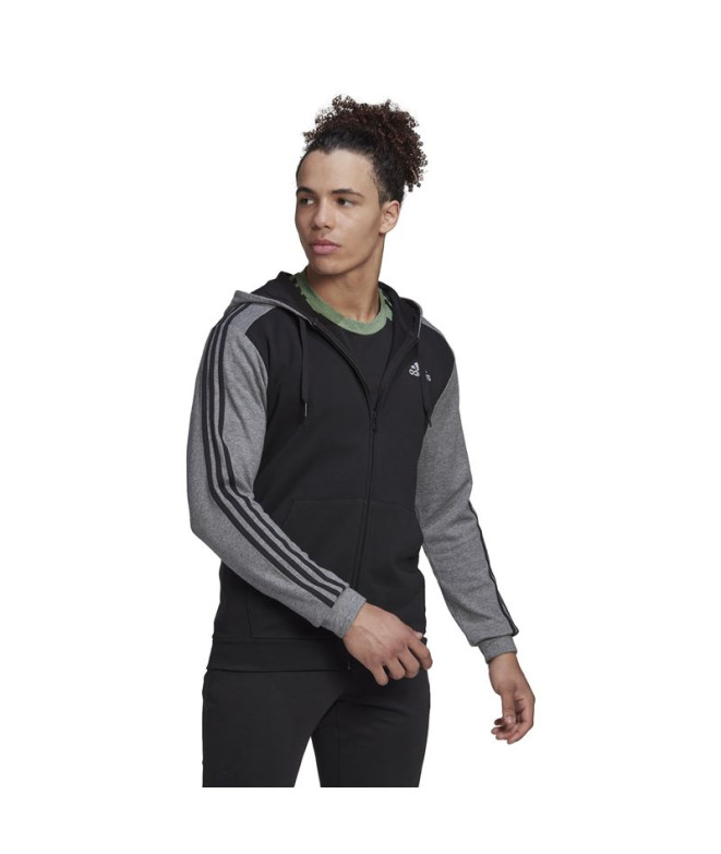 Chaqueta adidas Mélange French Terry Hombre Black