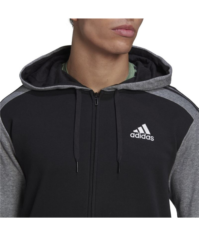 Chaqueta adidas Mélange French Terry Hombre Black