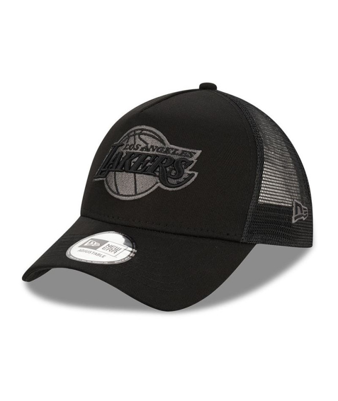 Boné New Era LA Lakers Tonal Preto A-Frame Trucker Preto