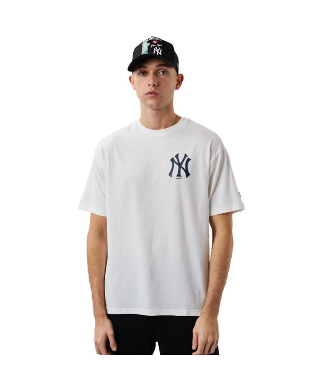 T-shirt New Era NYY MLB City Graphic Iversized Hommes Noir